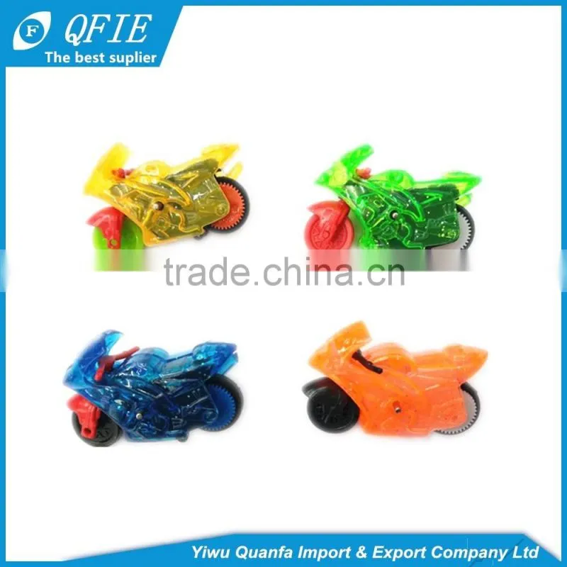 Cheap 4.5cm plastic friction inertial mini autocycle toy for capsule