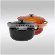 Enamel coated cast iron containers