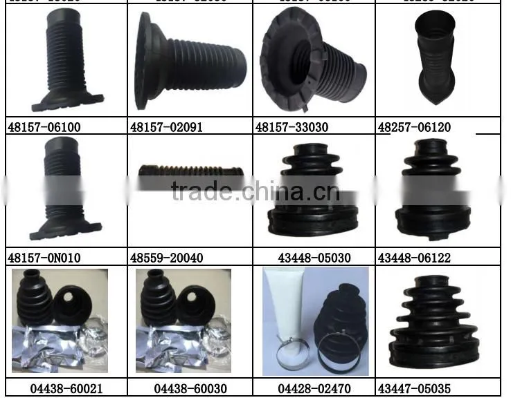 Toyota rubber parts