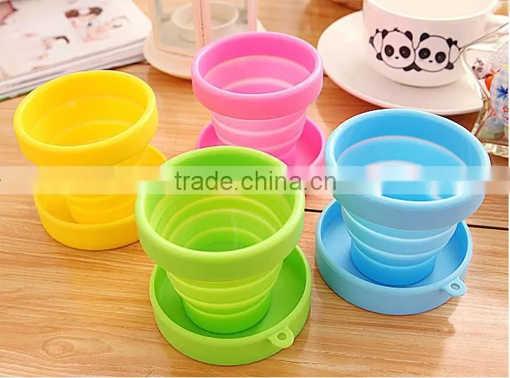 The Silicone Collapsible Outdoor Folding Cup Retractable Drinking Water Cup