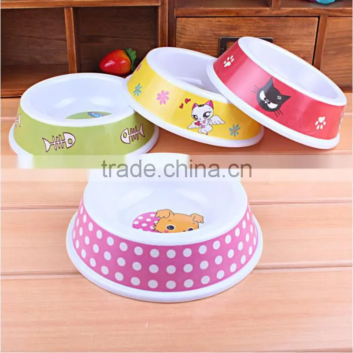 Wholesale cute cretoon dog dish / custom plastic pet dog bowl /wholesale high quality disposable pet bowl