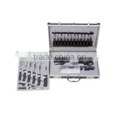 25pcs kitchen knife set with aluminum box