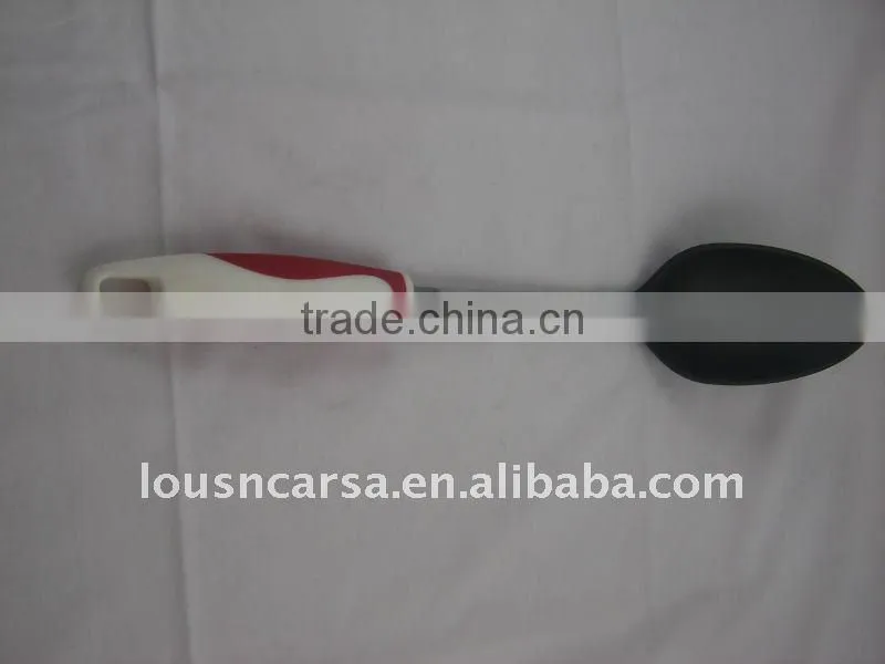 3pc nylon kitchen tools,nylon kitchenware with steel and TPR handle