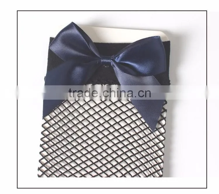 High Quality Fashion New Arrival Women Sexy Fishnet Socks/ fishnet socks with colorful bow tie