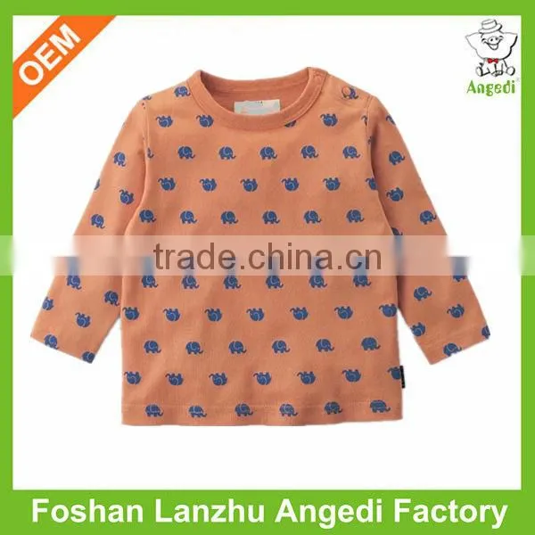 custom unisex baby long sleeve pullover t shirt design all over printing