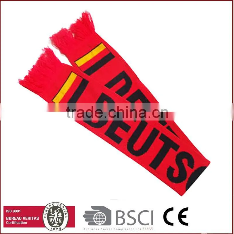 football fan scarf football fan knitted sport scarf woven football scarf