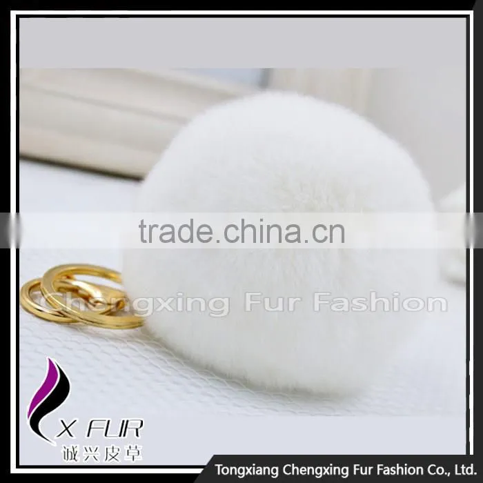 CX-R-09 Genuine Rex Rabbit Fur Promotion Keychain