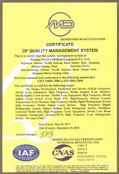 Certificate of Quality Management System