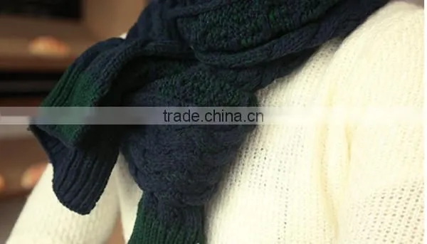 Latest design super long and super warm 3color choice men and women acrylic fashion neckwear muffler