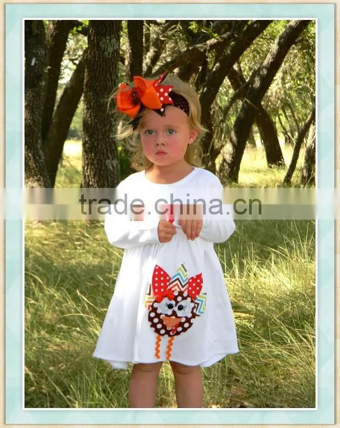 Baby dress girls cotton frock designs boutique clothes thanksgiving day persnickety remake children's clothing wild turkey dress