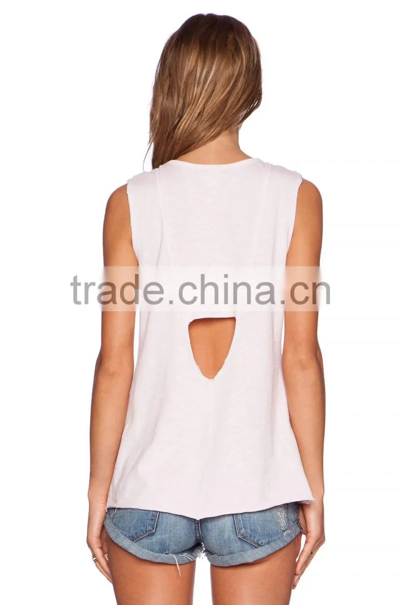 triangle cut-out hot girls sexy tank top