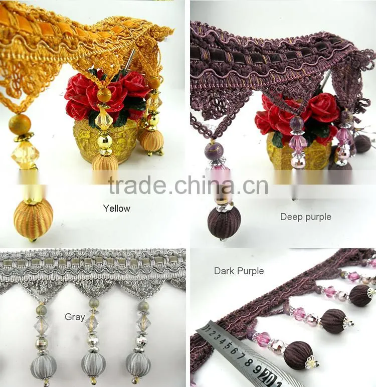 Factory Store High Quality Newest Beaded Fringes for Curtain