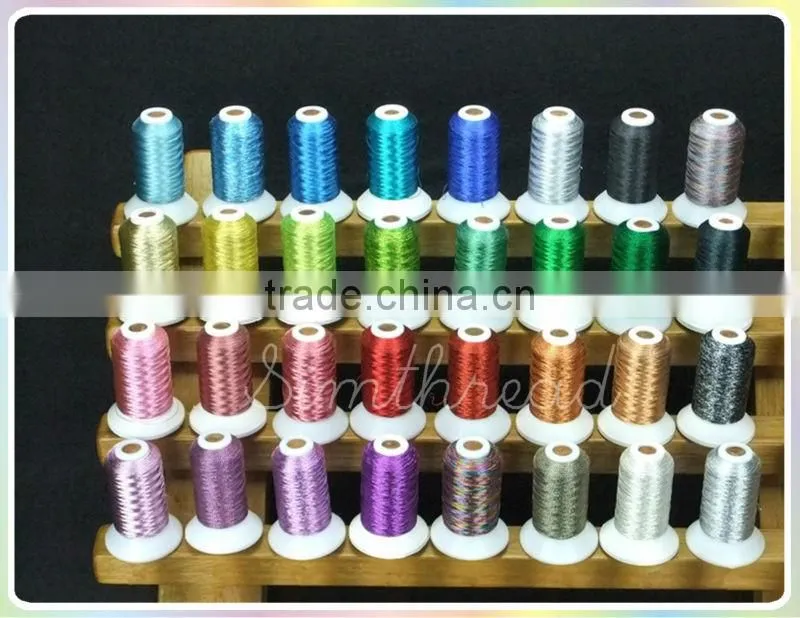 Metallic yarn Machine Embroidery Thread High Luster, Strong Strength