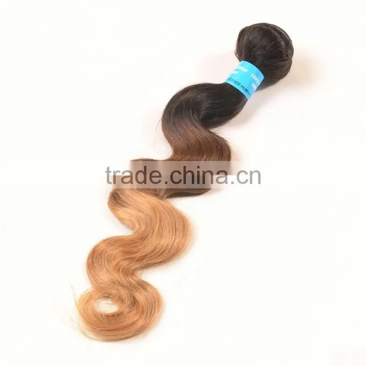 China Suppliers Black Rose Factory Price Ombre Colored Brazilian Hair Weave
