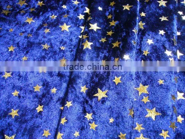 Hot sale 100% polyester bronzed dense velvet fabric for garment,sofa