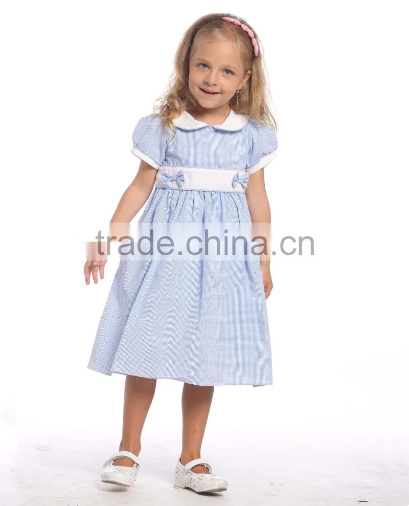 wholesale baby girl's cute collar cotton vintage dress