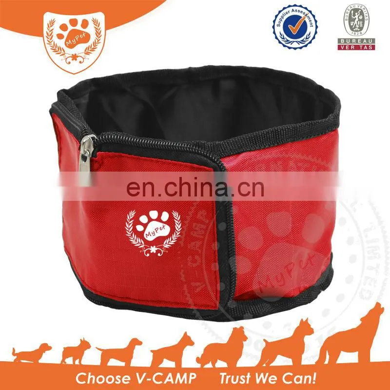 Polyester travel folding dog bowls