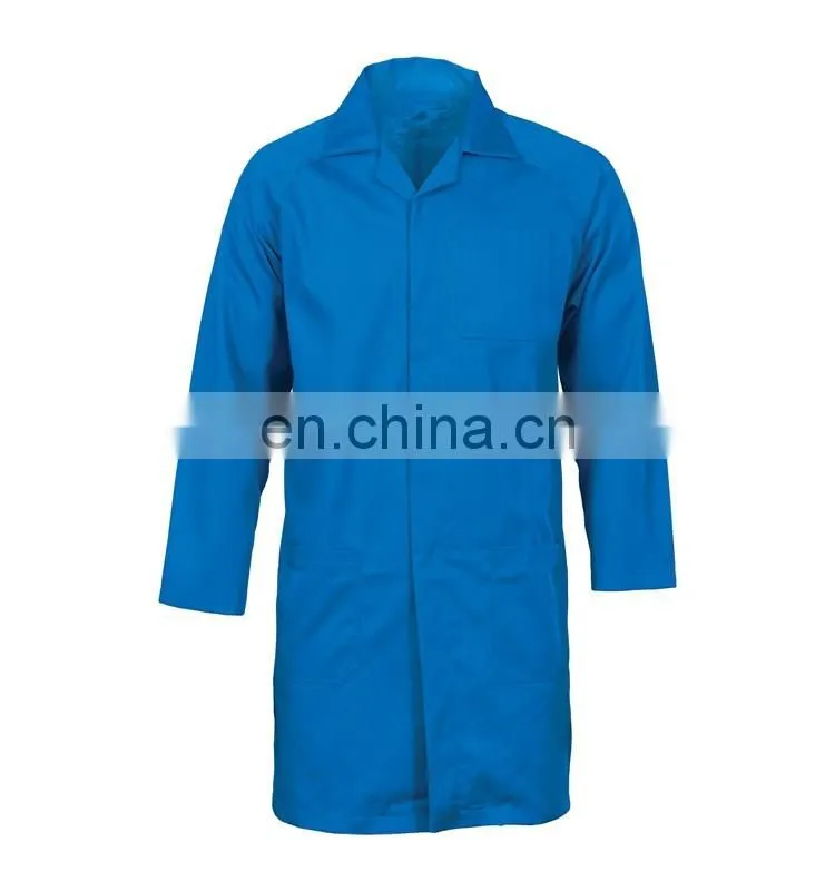 China factory cheap white Chemical Men Acid Resistant lab coat designs