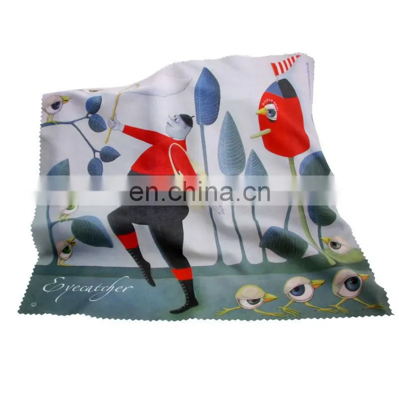 custom-making printed quality blue microfiber suede cleaner