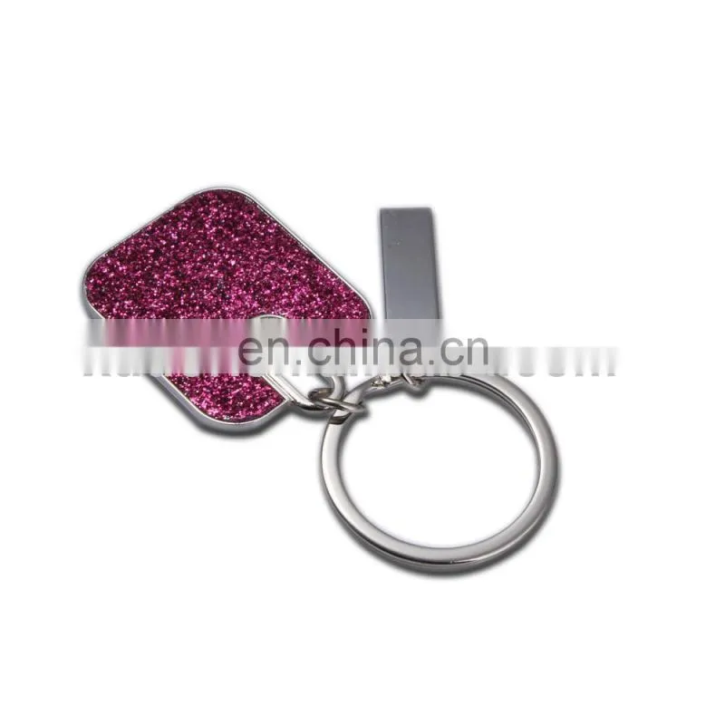 Newest Oeko-Tex 100 Shining filling metal Keychain