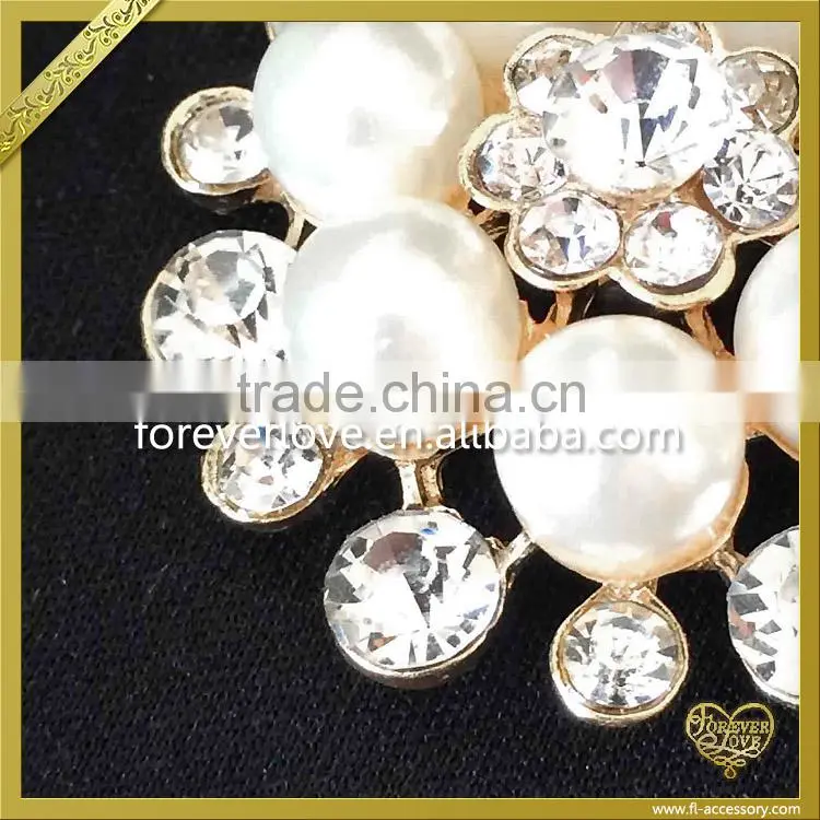 High Quality Imitation pearls sherwani brooch Pin FB031
