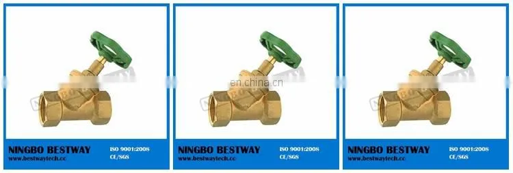 CW617N Brass Y type stop valve with Plastic Handle