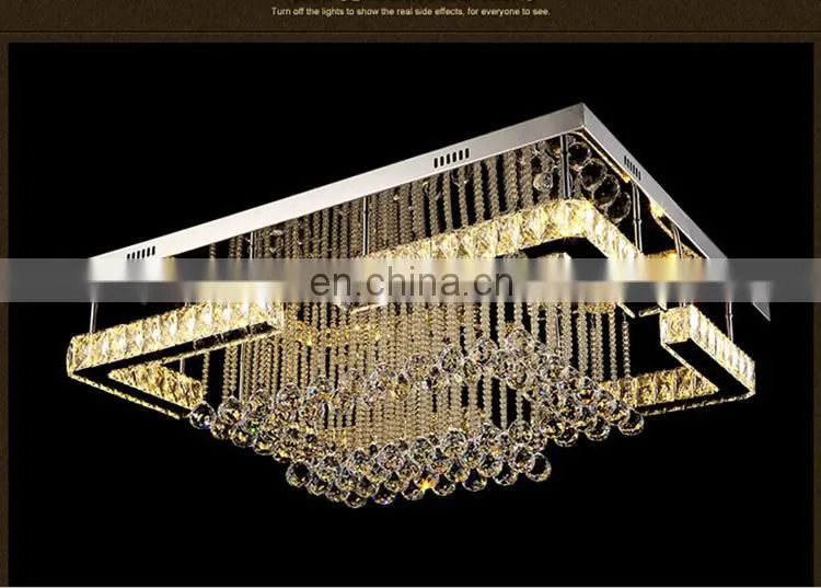 Square crystal LED ceiling Light crystal light chandelier
