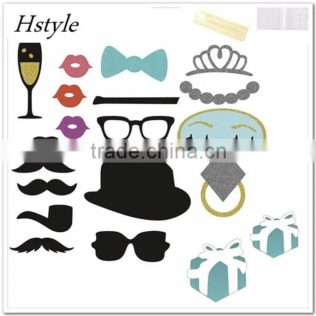 Bahoto Booth Props for Wedding Birthday Party Decoration 2016 New Design DIY Kits Photobooth Dress-up Acces PFB0087