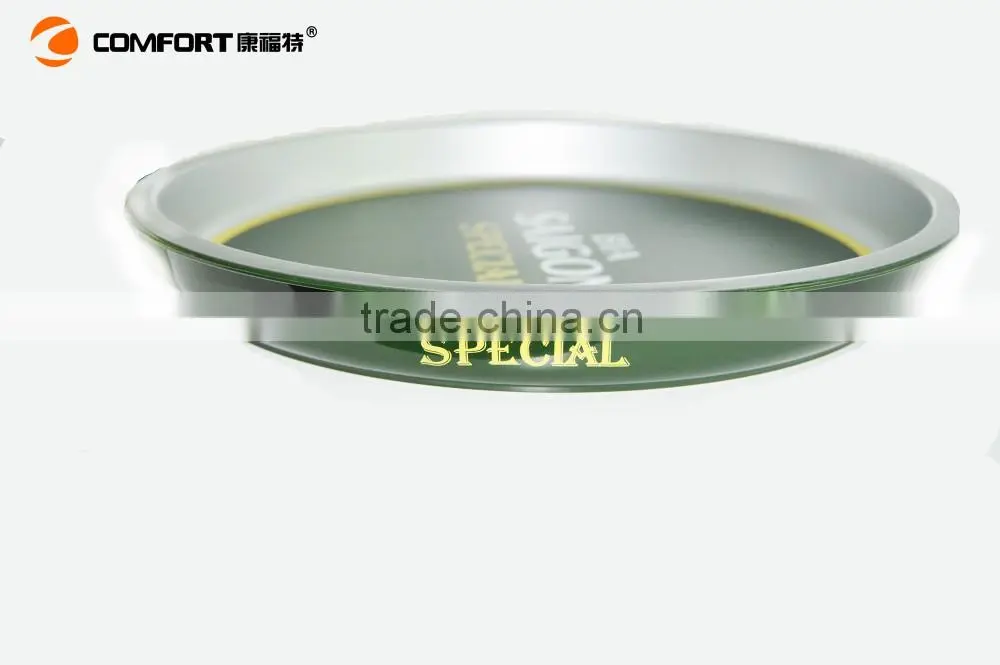 Competitive plastic around food serving tray