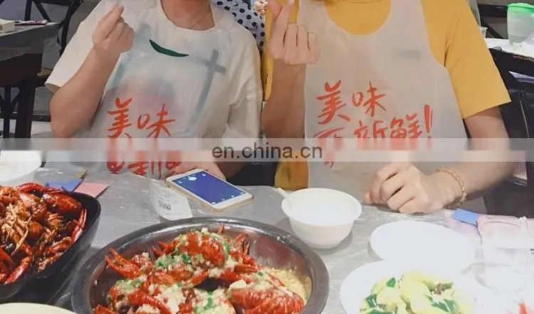 Adult Custom Printed Restaurant Plastic Disposable Lobster Bib