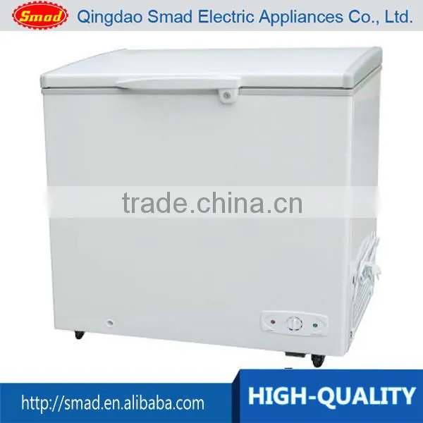 255L Red manual defrost chest freezer for ice cream
