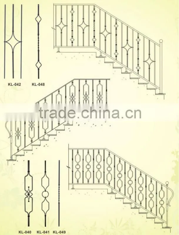GYD-15Ba069 2015 Antique prefab metal stair railing