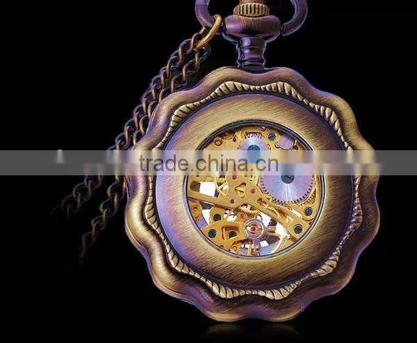 Classic Vintage pocket watch mechanical pocket watch skeleton Watch