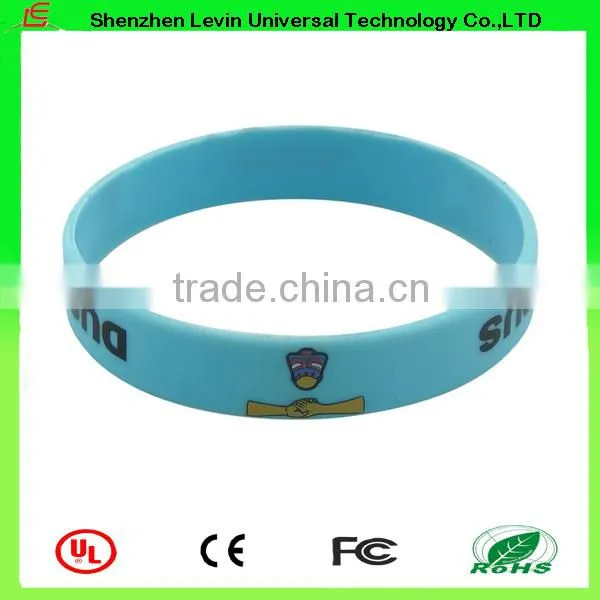 Cheap Recycle Blending Color Printing Personalized Silicone Wristband