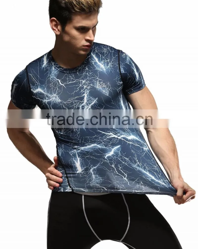 (OEM FACTORY)dri fit fabric sports tracksuit men fitness t shirts