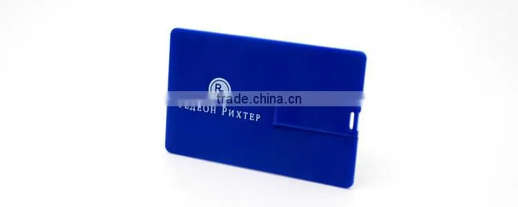 Cheapest 2gb 4gb 8gb 16gb Blue Cerdit Card USB Flash Stick For Electronic Gifts