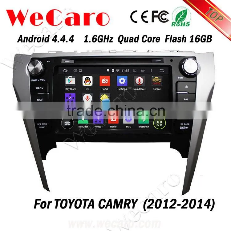 Wecaro WC-TC8016 Android 4.4.4 car stereo 1024 * 600 for toyota camry multimedia gps WIFI 3G playstore 2012-2014