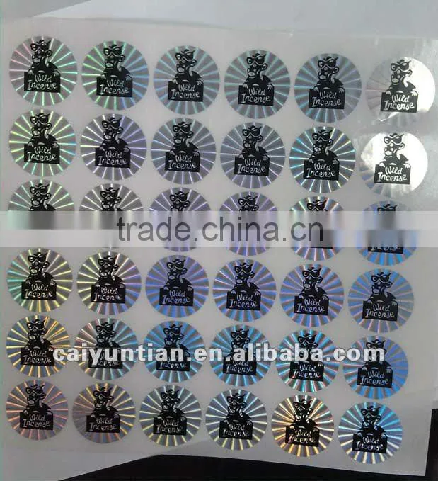 custom adhesive shiny sticker label/circle,square sticker