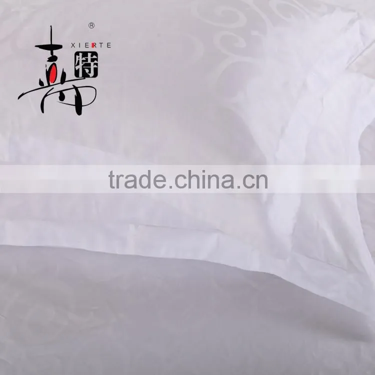 100% cotton luxury white jacquard new design hotel bedding set