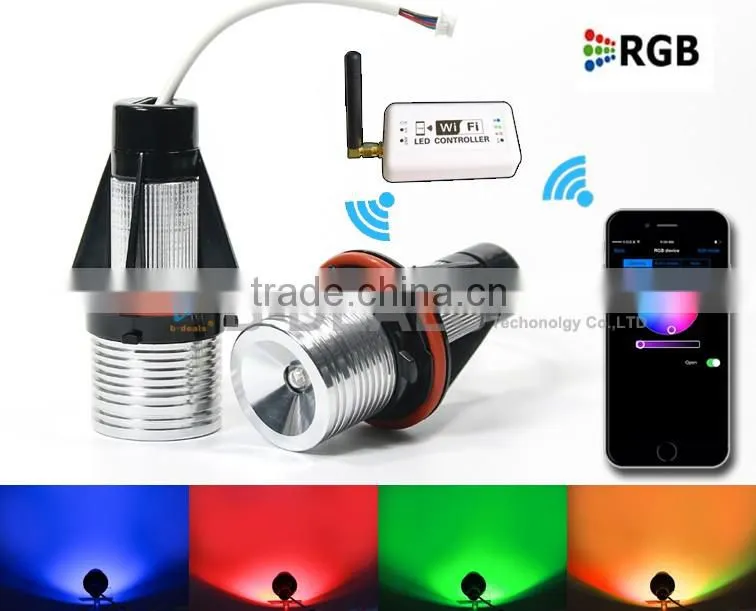 wifi control angel eyes rgb led marker angel eye for bmw e65