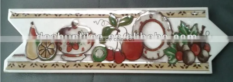 8x25cm Keramik Listello Border Tiles for Kitchen