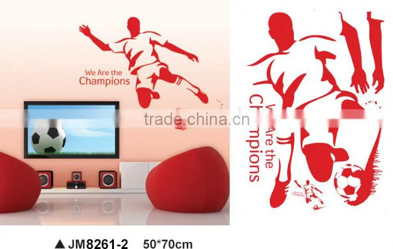 We are the Champions three color chose football wall stickers