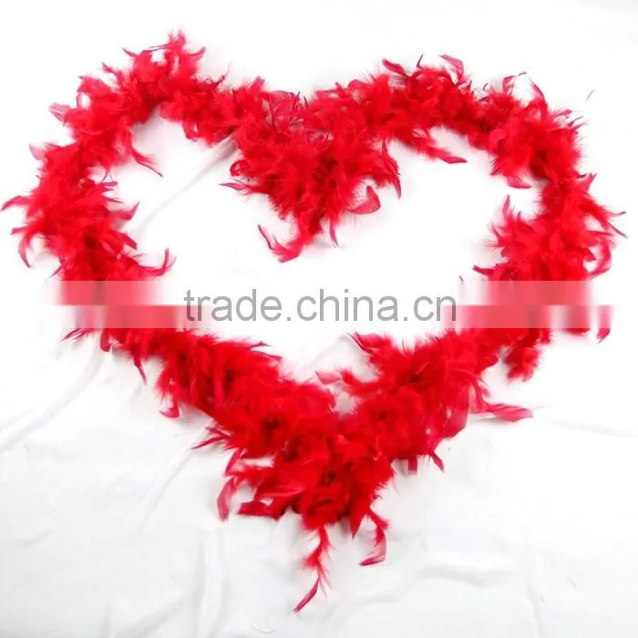 Pink colour Feather boa wholesale , cheap turkey feather boa for carnival decoration