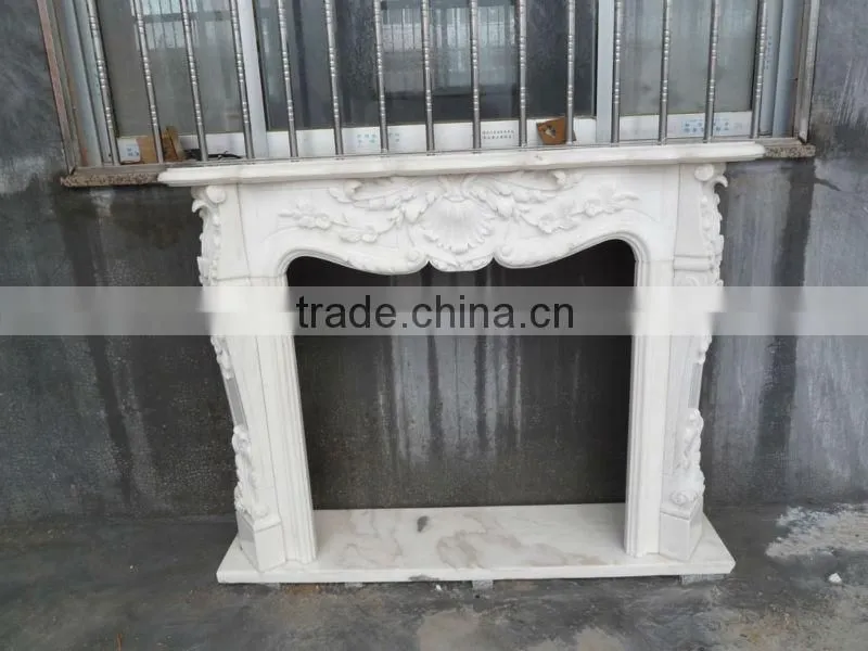 brown marble fireplace