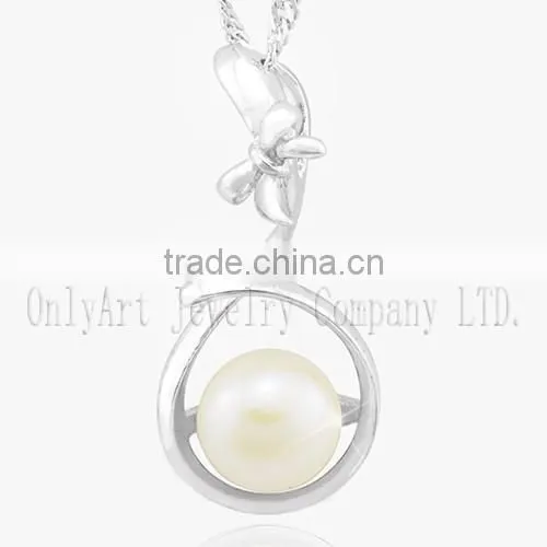 Big pearl jewelry 925 sterling sliver pendants for women pearl pendants