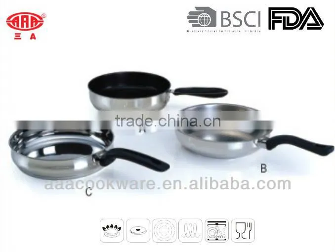 18/8 Stainless Steel Frying Pan set