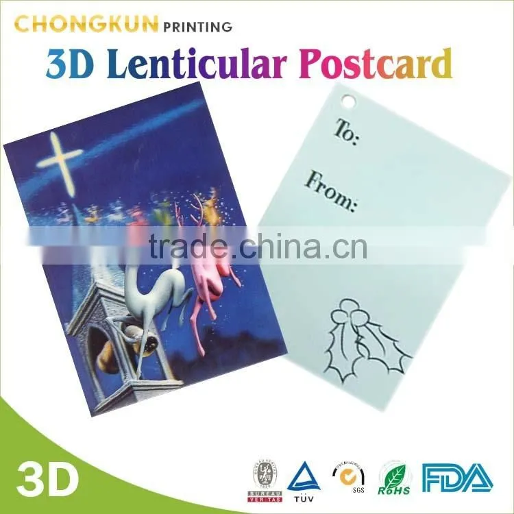 2015 the most fashion photo 3d plastic postcard