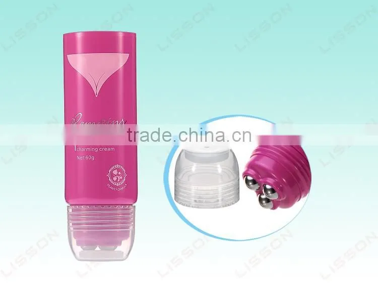 D40 70Ml-180Ml Chest Cream Cosmetic Tube With Stainless Massage Ball/Roller
