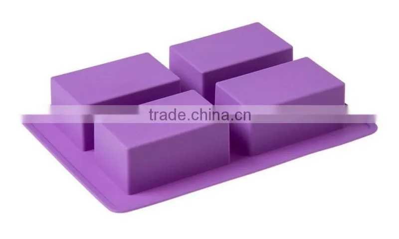 4 Cavities Homade Silicone Soap Mould