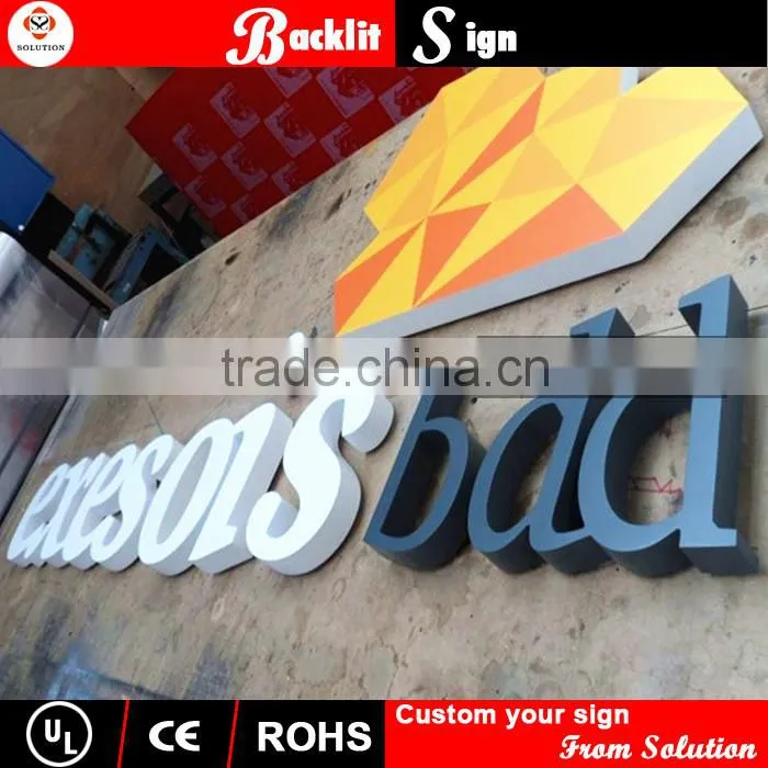 metal logo sign letter for world